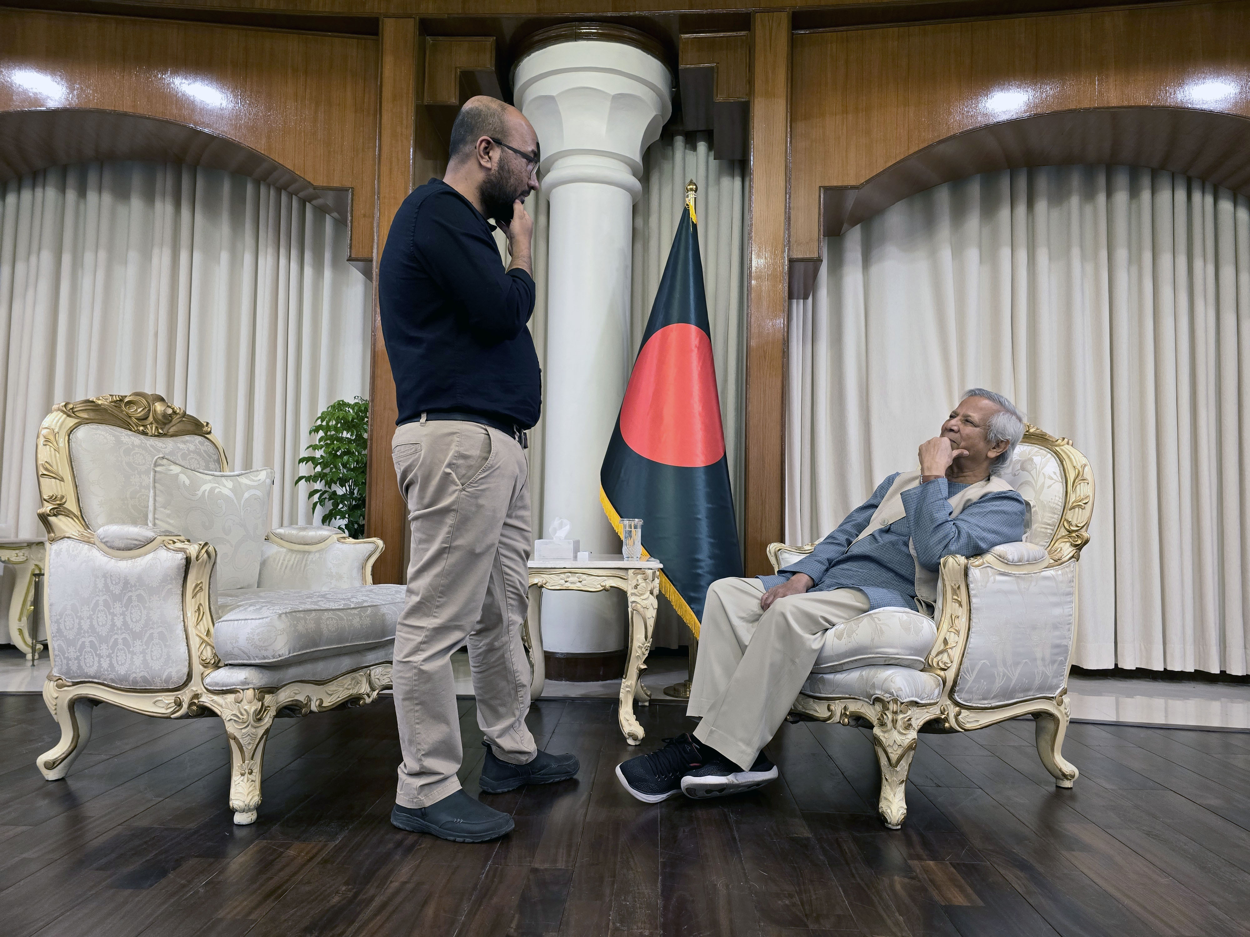 In November 2024, journalist Tasneem Khalil interviewed Head of State Muhammad Yunus, expressing concerns about being denied access to Bangladesh’s secret detention facilities.